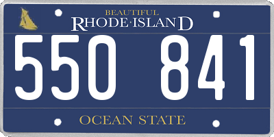 RI license plate 550841
