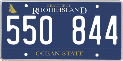 RI license plate 550844