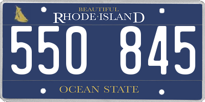 RI license plate 550845