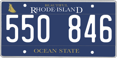 RI license plate 550846