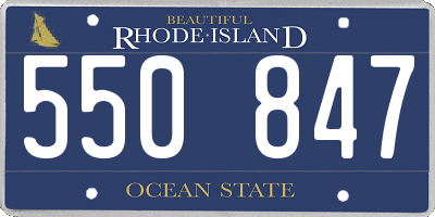 RI license plate 550847