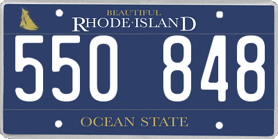 RI license plate 550848