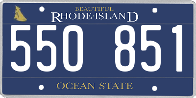 RI license plate 550851