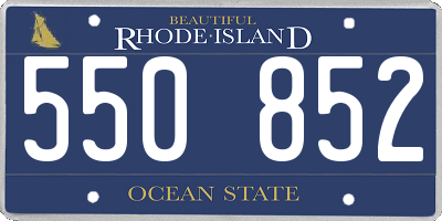RI license plate 550852