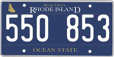 RI license plate 550853