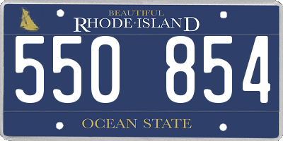 RI license plate 550854