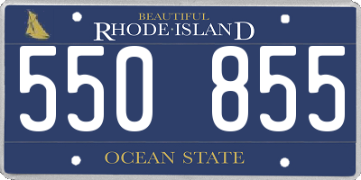 RI license plate 550855