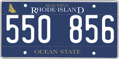 RI license plate 550856