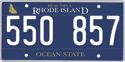 RI license plate 550857