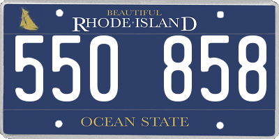 RI license plate 550858
