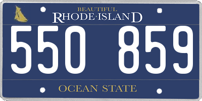 RI license plate 550859