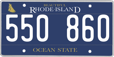 RI license plate 550860