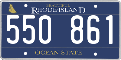 RI license plate 550861