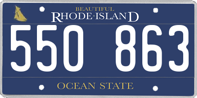 RI license plate 550863