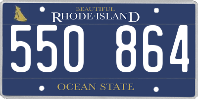 RI license plate 550864