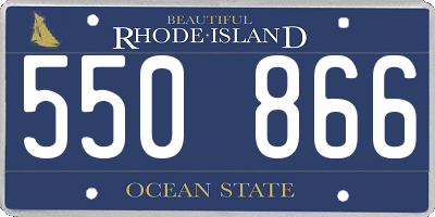 RI license plate 550866