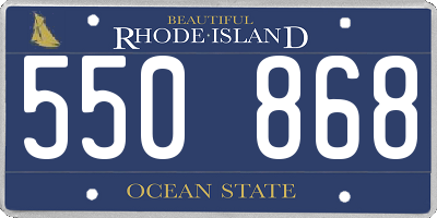 RI license plate 550868