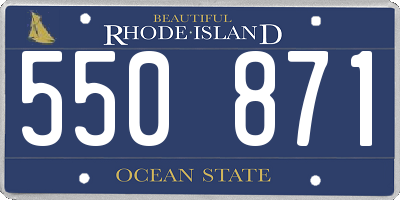 RI license plate 550871