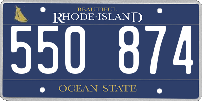 RI license plate 550874