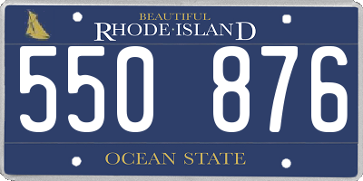 RI license plate 550876