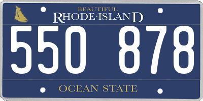 RI license plate 550878
