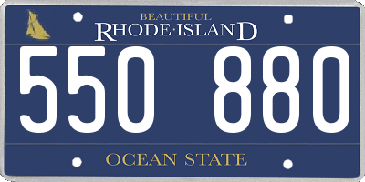 RI license plate 550880