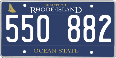 RI license plate 550882
