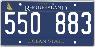 RI license plate 550883