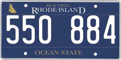 RI license plate 550884