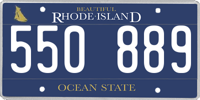 RI license plate 550889