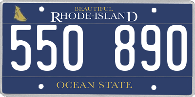 RI license plate 550890
