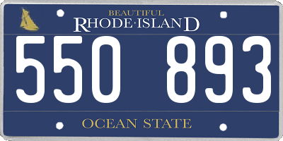 RI license plate 550893
