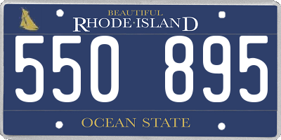 RI license plate 550895