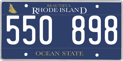 RI license plate 550898