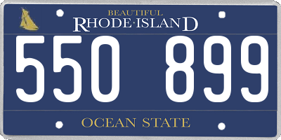 RI license plate 550899