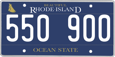 RI license plate 550900