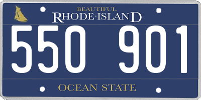 RI license plate 550901