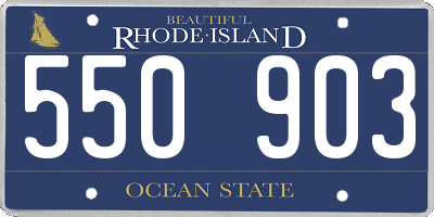 RI license plate 550903