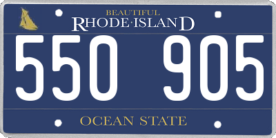 RI license plate 550905