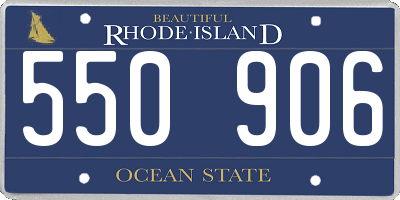 RI license plate 550906