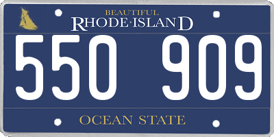 RI license plate 550909