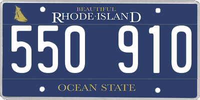 RI license plate 550910