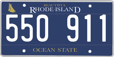 RI license plate 550911