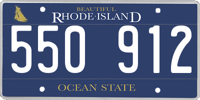 RI license plate 550912