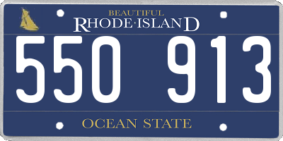 RI license plate 550913