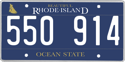 RI license plate 550914