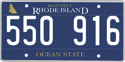 RI license plate 550916
