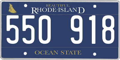 RI license plate 550918