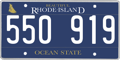 RI license plate 550919