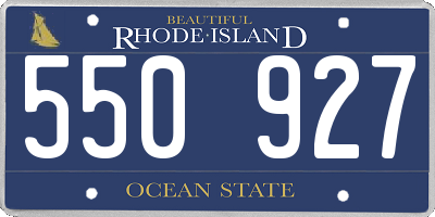 RI license plate 550927